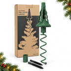COOKEY Christmas Tree Topper Holder, Adjustable Twist-On Metal Tree Topper Stabilizer with Spiral Support and Attachments, Christmas Tree Topper Support for Star Angel Holiday Decorations, Green