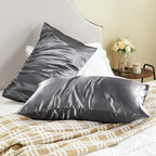 COOKEY Satin Pillowcases 2 Pack with Envelope Closure, Silk Pillow Cases Set of 2,Pillow Covers