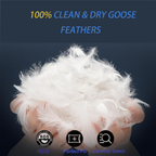 COOKEY Goose Down & Feather Luxury Bed Pillow for Sleep, Soft & Fluffy Hotel Pillow for Sleepers