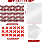 Cookey 72pcs Christmas Gift Baskets With Christmas Baskets For Holiday Treats, Candy, And Party Table Decorative Displays