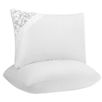 COOKEY Cooling Pillows Size Set of 2, Shredded Memory Foam Pillows Cool for Hot Sleepers, Adjustable Firm Soft Support Bed Pillows