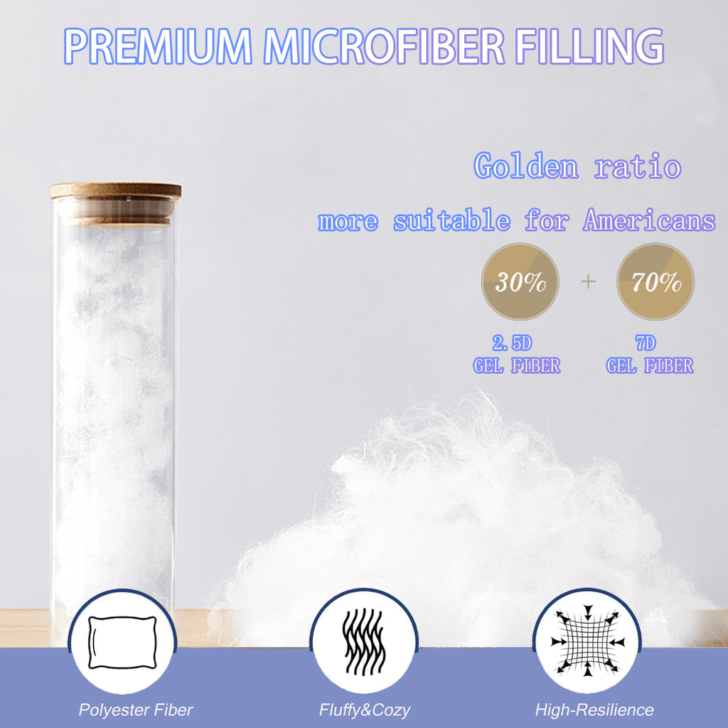 COOKEY Ergonomic Side Sleeper Pillow Set of 2, Down Alternative Bed Pillows for Neck Pain Relief,  - Comfortable Pillows for Side Sleepers