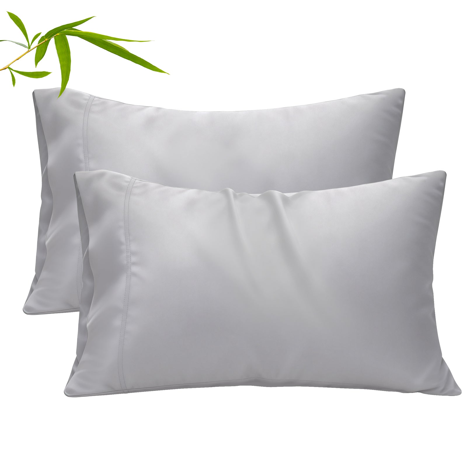 COOKEY Pillow Cases, Rayon Derived from Bamboo Pillowcases, Breathable & Cooling Pillow Covers with Envelope Closure