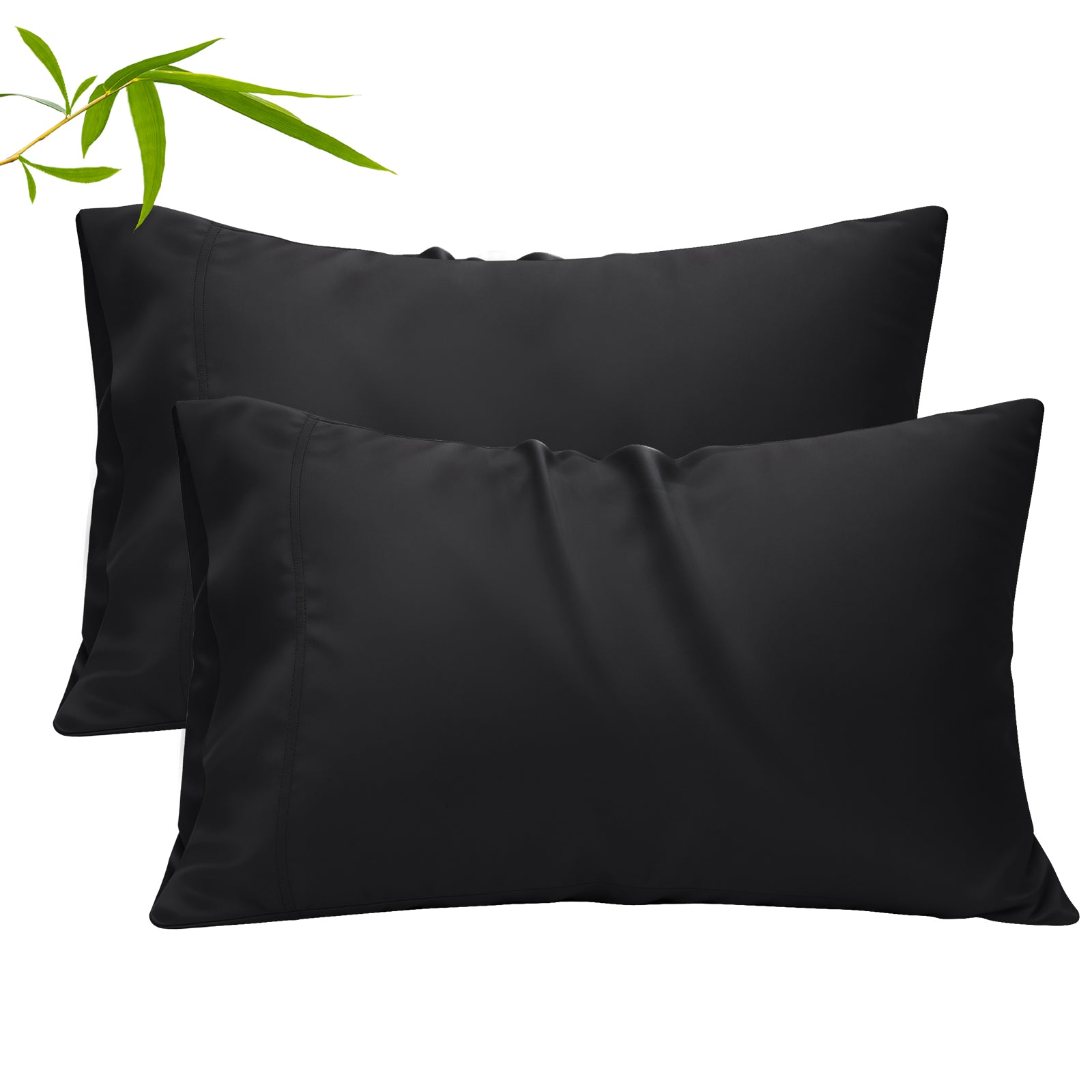 COOKEY Pillow Cases, Rayon Derived from Bamboo Pillowcases, Breathable & Cooling Pillow Covers with Envelope Closure