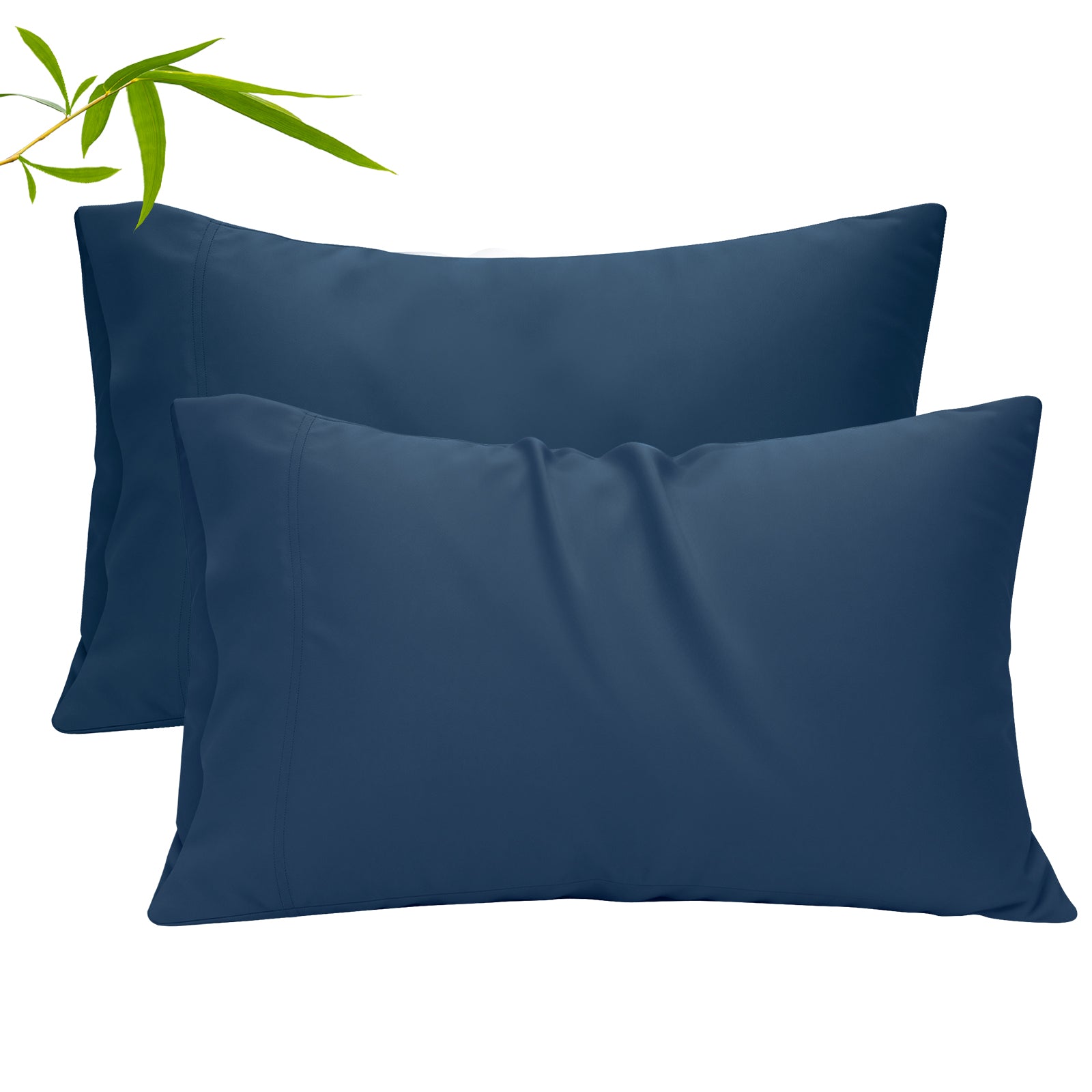 COOKEY Pillow Cases, Rayon Derived from Bamboo Pillowcases, Breathable & Cooling Pillow Covers with Envelope Closure