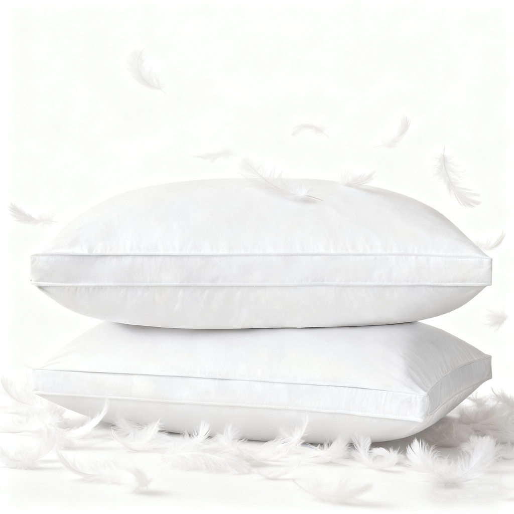 COOKEY Goose Down & Feather Luxury Bed Pillow for Sleep, Soft & Fluffy Hotel Pillow for Sleepers