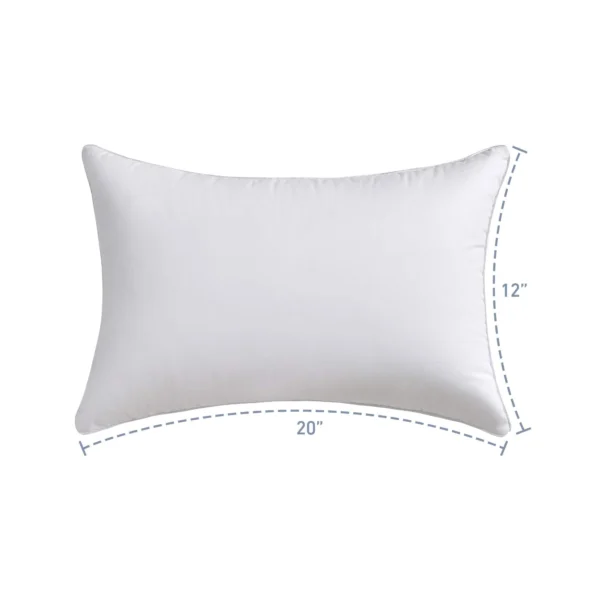 COOKEY 12x20 Pillow Insert Throw Pillows for Couch Set of 2, Rectangular Decorative Pillows 2 Pack for Sofa,White