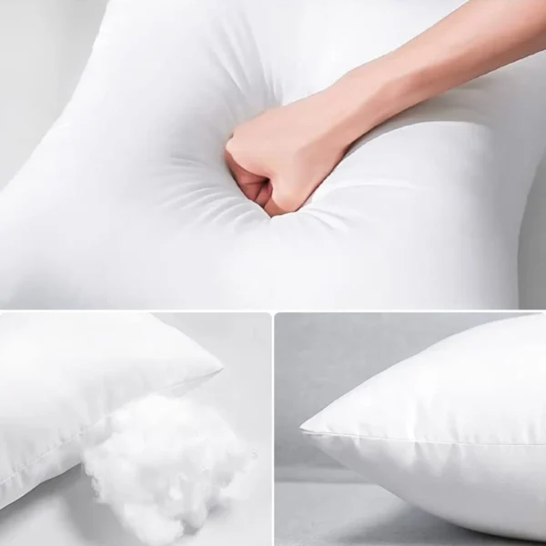 COOKEY 12x20 Pillow Insert Throw Pillows for Couch Set of 2, Rectangular Decorative Pillows 2 Pack for Sofa,White