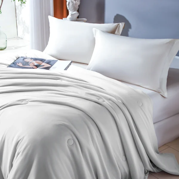 COOKEY Cooling Comforter for Hot Sleepers, Summer King Size Cool Quilt,Lightweight Breathable Blanket,Gray