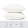 COOKEY 14 x 14 Throw Pillow Inserts(Set of 2),Indoor White Square Decorative Pillows for Couch & Bed