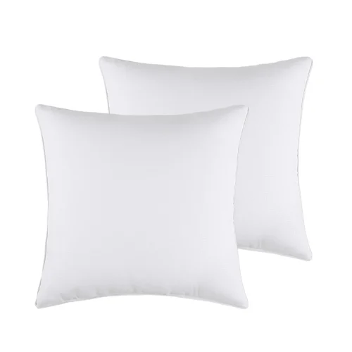 COOKEY 14 x 14 Throw Pillow Inserts(Set of 2),Indoor White Square Decorative Pillows for Couch & Bed