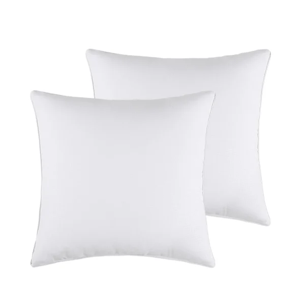 COOKEY 14 x 14 Throw Pillow Inserts(Set of 2),Indoor White Square Decorative Pillows for Couch & Bed