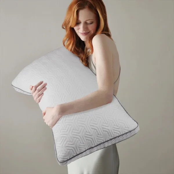 COOKEY Cooling Pillows Queen Size Set of 2,Adjustable Shredded Memory Foam Pillows with Bamboo Viscose Cover for Side Back Stomach Sleepers